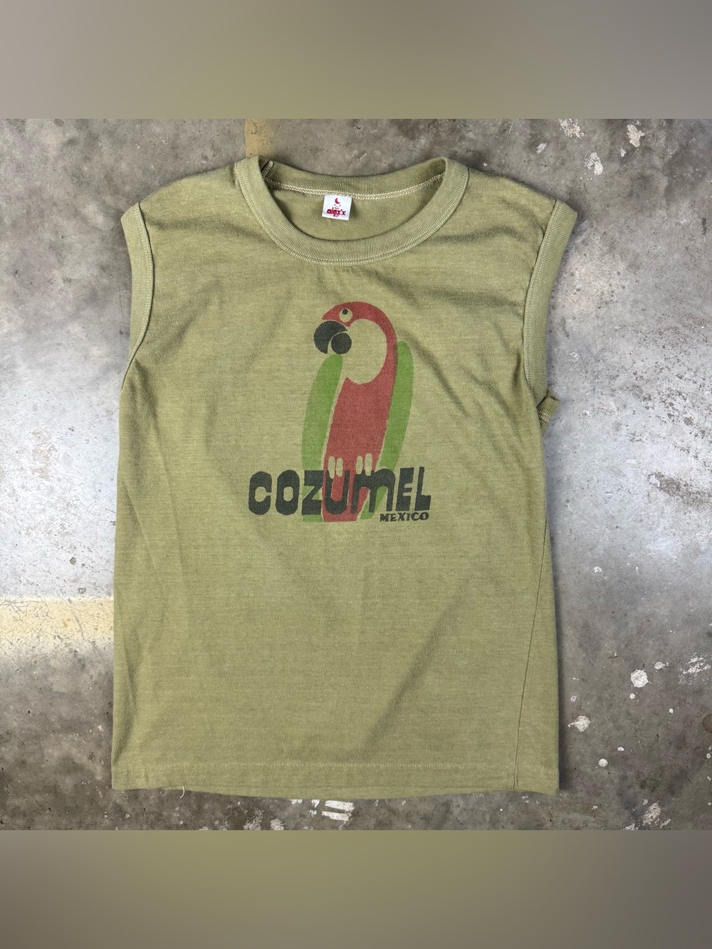 Vintage Mexico Tank Top Size Medium Parrot Cozumel Mexican Souvenir Tourist Gift